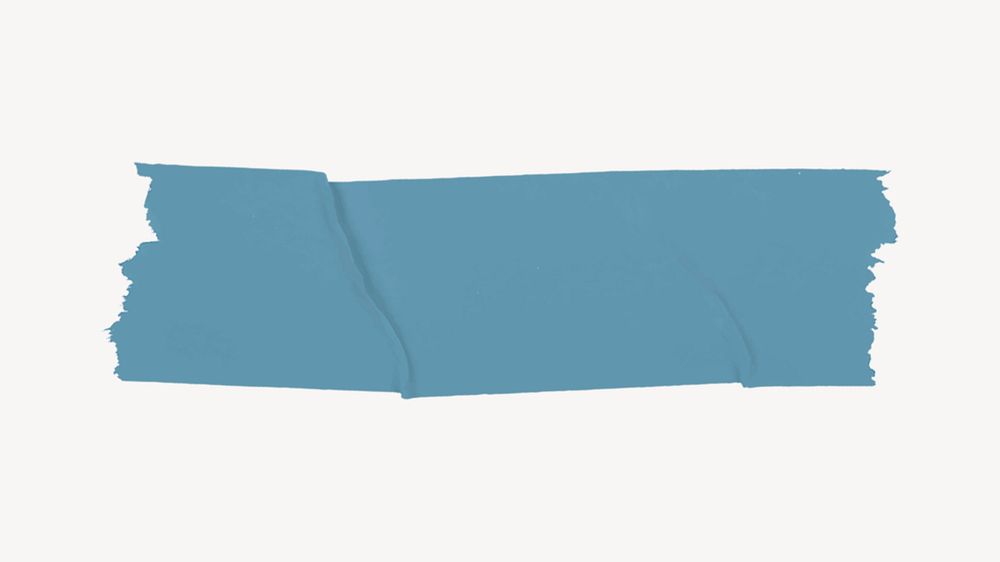 Blue washi tape collage element | Free PSD - rawpixel