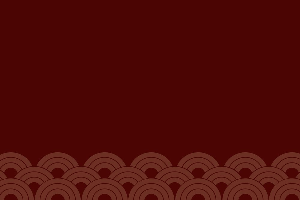 Red Japanese background, red wave border