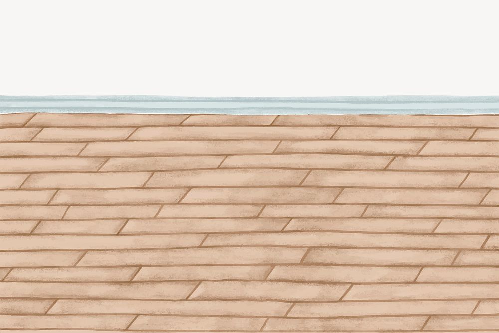 Plank wood floor border graphic vector