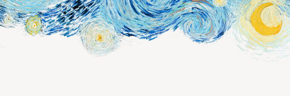Van Gogh's Starry Night border collage element psd. Remixed by rawpixel.