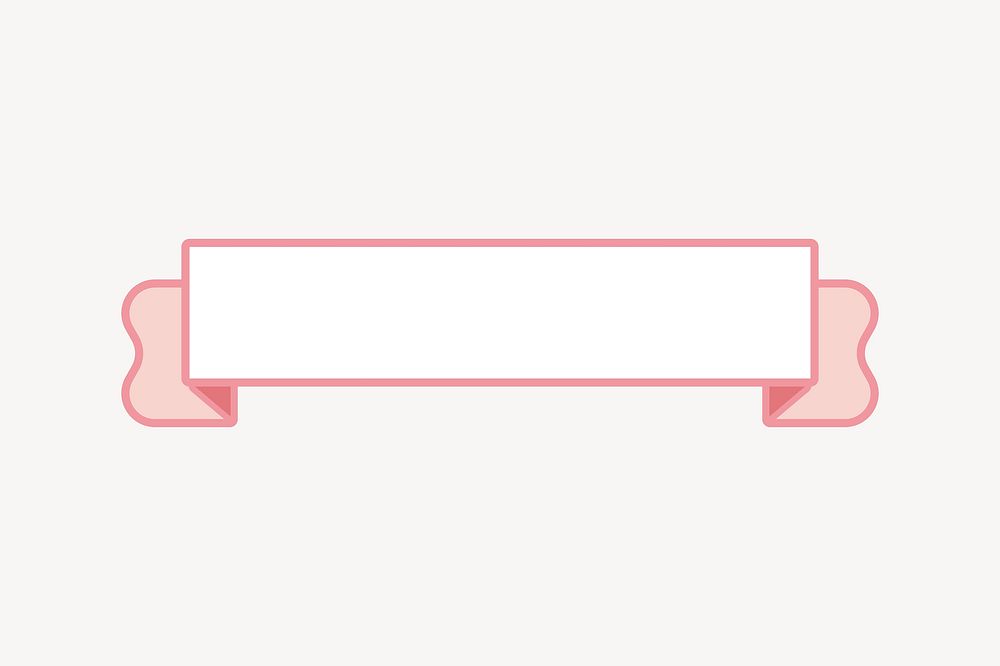 Pink ribbon banner frame vector