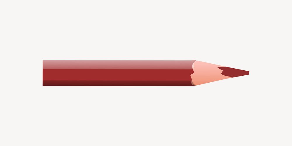 Brown color pencil clipart vector. Free public domain CC0 image.