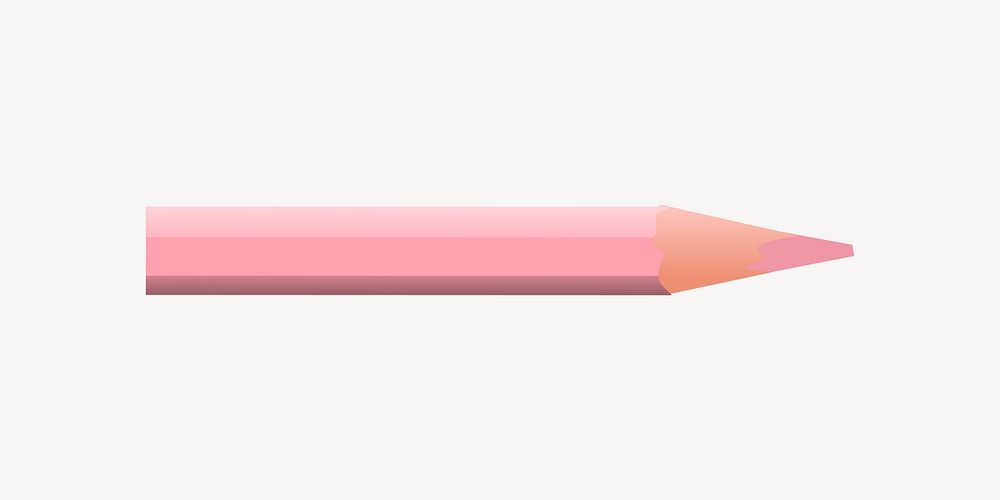 Pale pink color pencil clipart vector. Free public domain CC0 image.