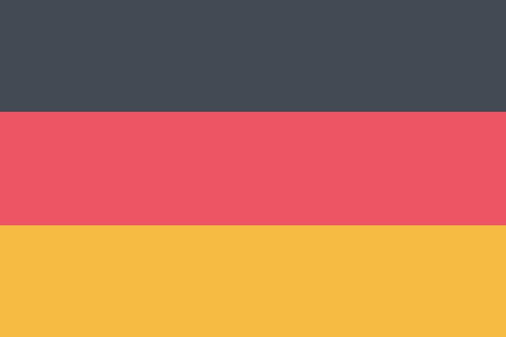 Flag of Germany illustration vector. Free public domain CC0 image.