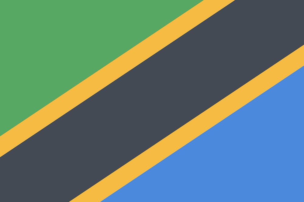 Tanzania flag illustration vector. Free public domain CC0 image.