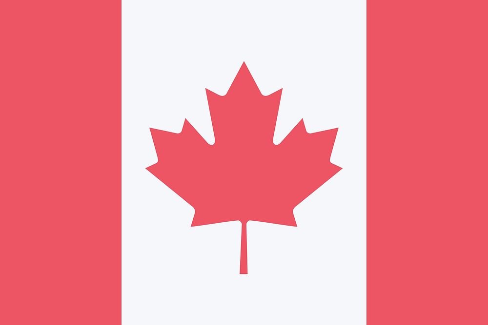Flag of Canada illustration. Free public domain CC0 image.