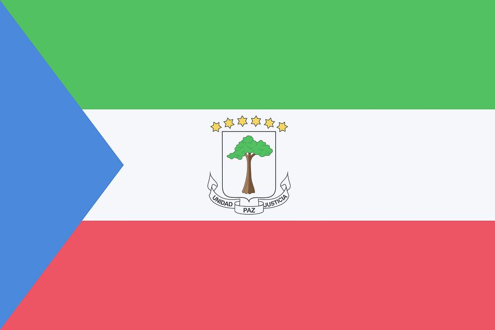 Flag of Equatorial Guinea illustration. Free public domain CC0 image.