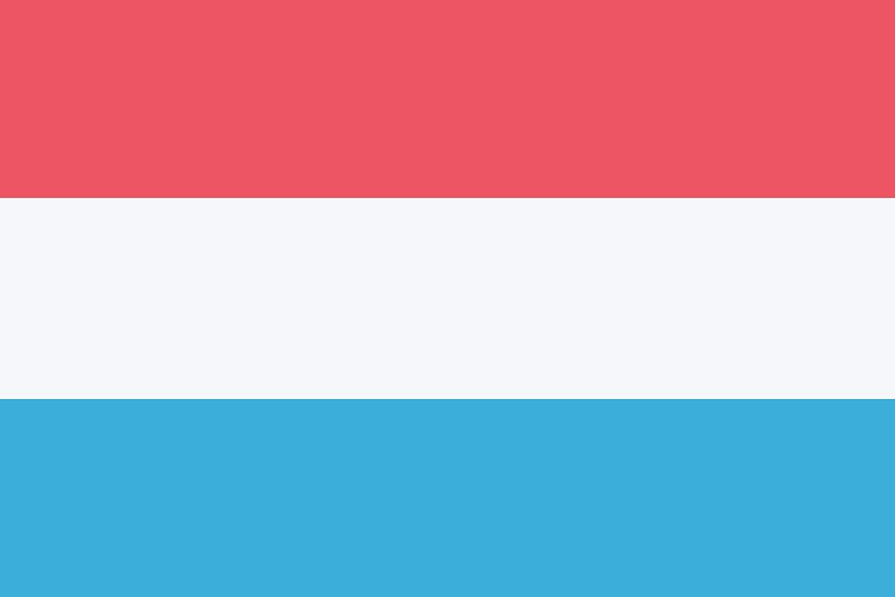 Flag of Luxembourg illustration vector. Free public domain CC0 image.