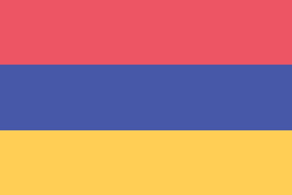 Flag of Armenia illustration vector. Free public domain CC0 image.