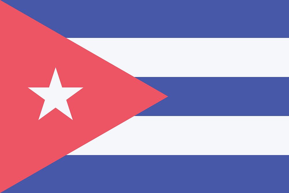 Flag of Cuba illustration vector. Free public domain CC0 image.