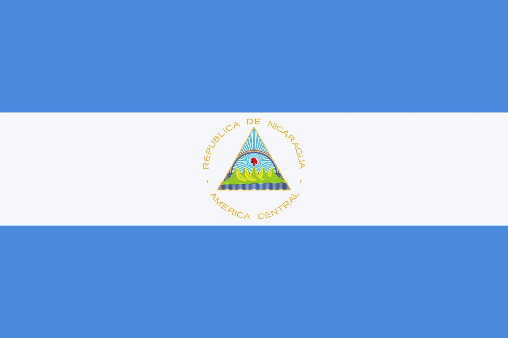 Flag of Nicaragua illustration vector. Free public domain CC0 image.