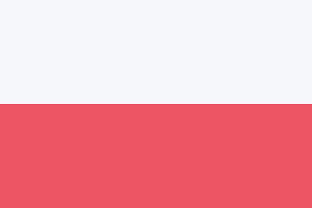 Flag of Poland illustration vector. Free public domain CC0 image.