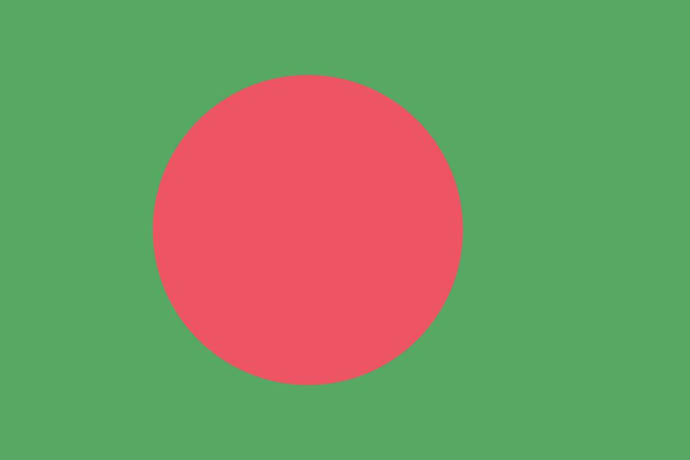 Flag of Bangladesh illustration vector. Free public domain CC0 image.