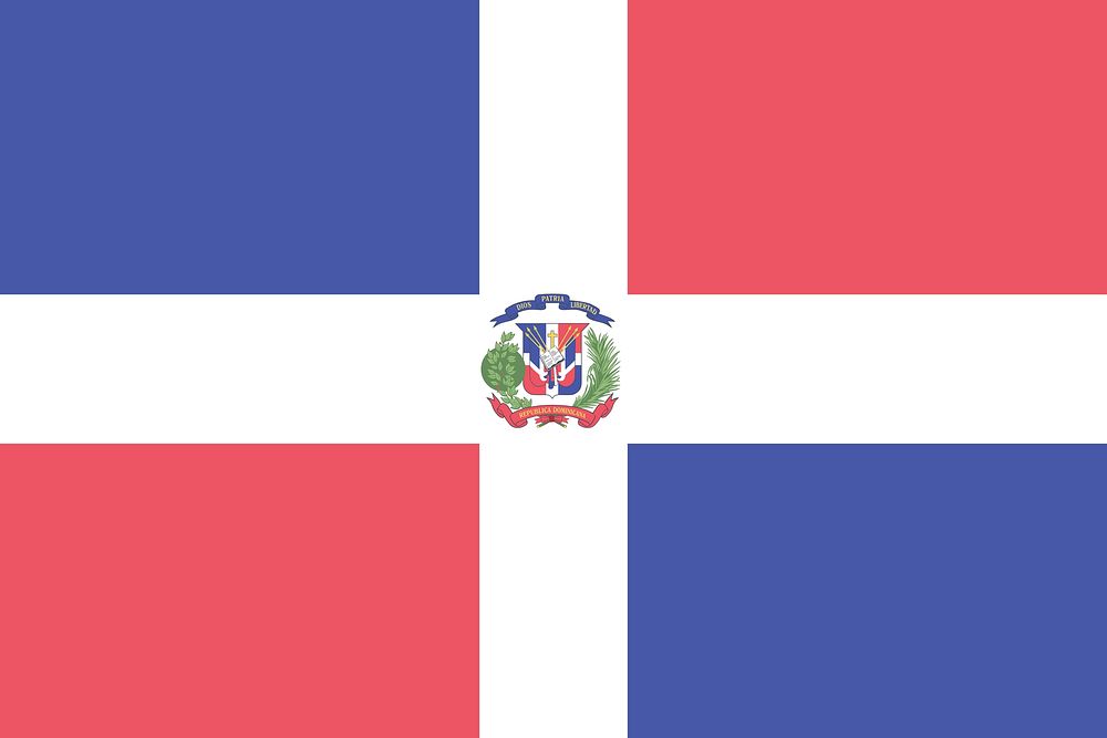 Flag of the Dominican Republic illustration. Free public domain CC0 image.