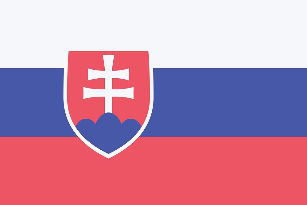 Flag of Slovakia illustration. Free public domain CC0 image.