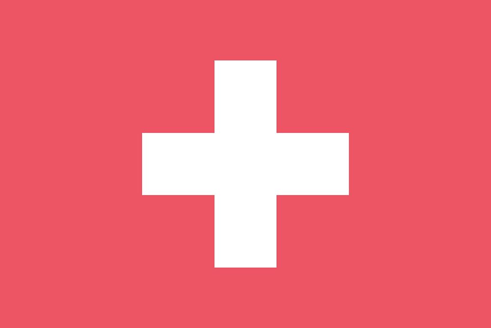 Flag of Switzerland illustration. Free public domain CC0 image.