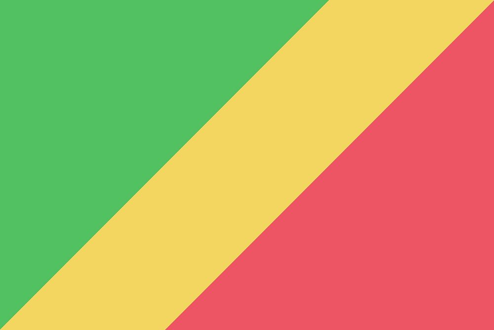 Flag of Congo-Brazzaville illustration vector. Free public domain CC0 image.