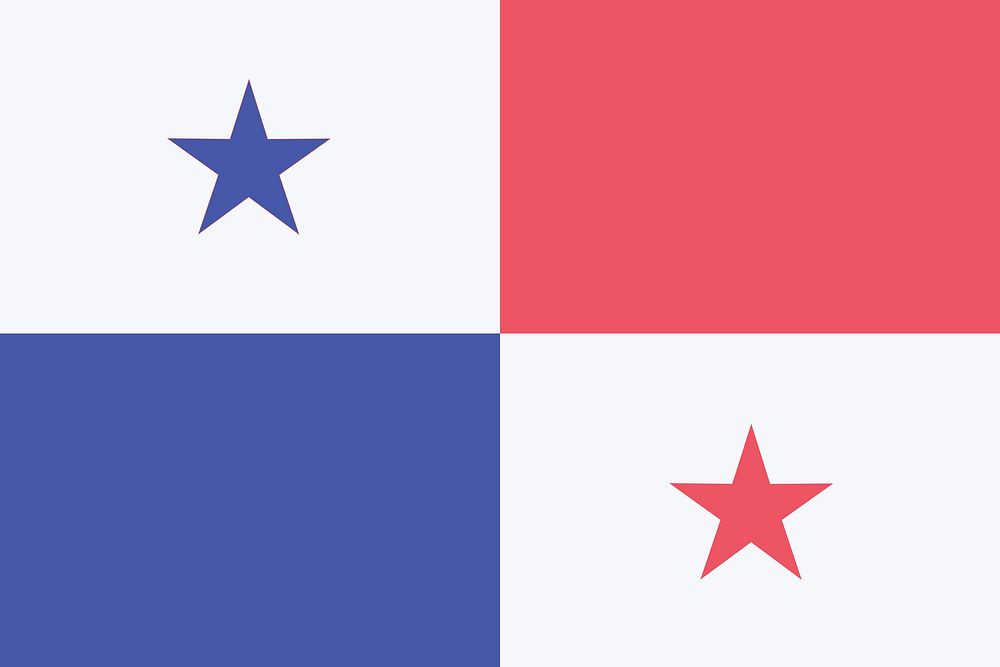 Flag of Panama illustration vector. Free public domain CC0 image.
