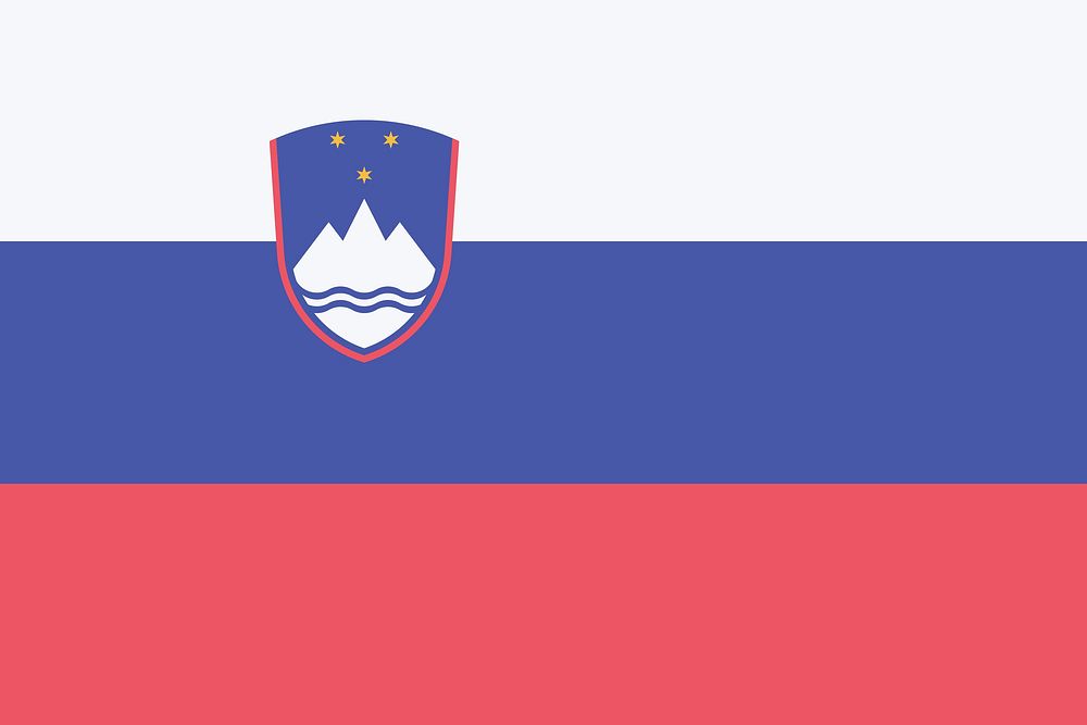 Flag of Slovenia illustration. Free public domain CC0 image.