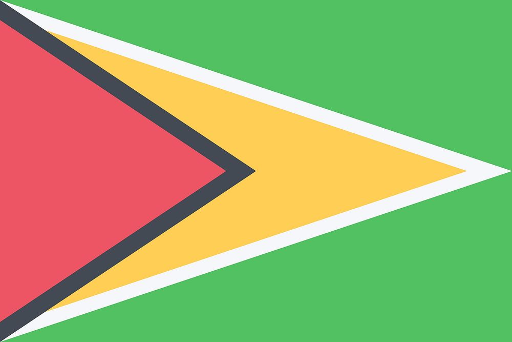 Flag of Guyana clip art vector. Free public domain CC0 image.