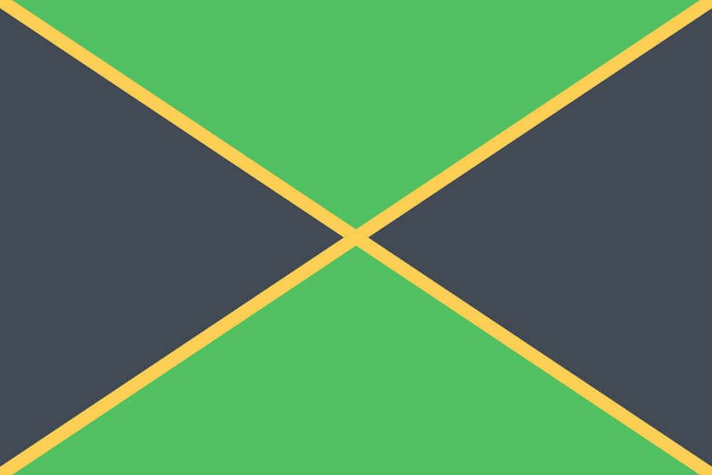 Flag of Jamaica clip art vector. Free public domain CC0 image.