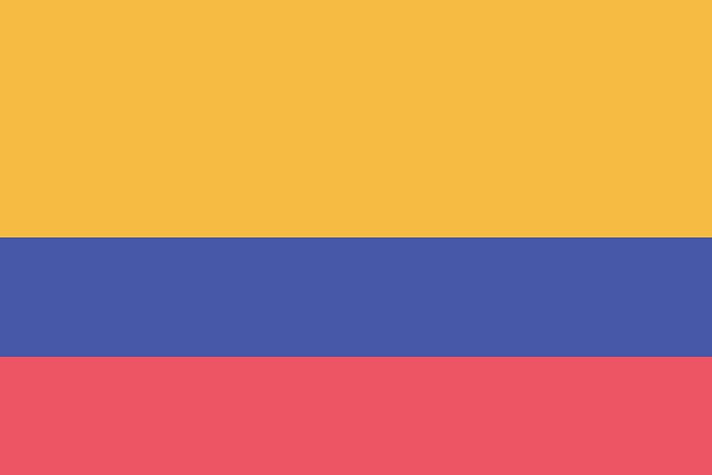 Flag of Colombia clip art vector. Free public domain CC0 image.