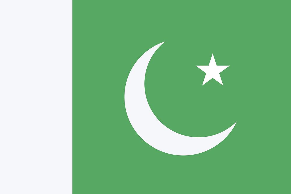Flag of Pakistan clip  art. Free public domain CC0 image.