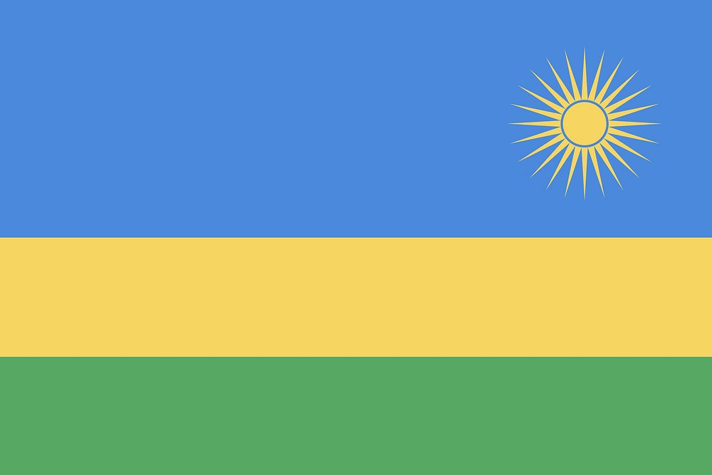 Flag of Rwanda clip  art. Free public domain CC0 image.