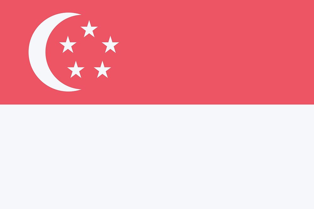 Flag of Singapore clip  art. Free public domain CC0 image.
