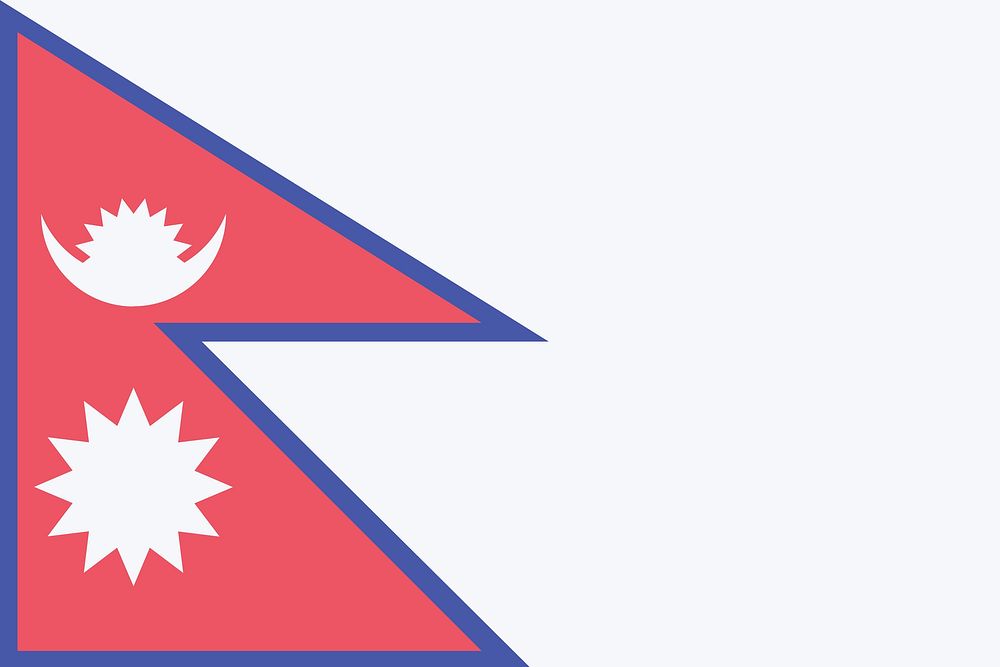 Flag of Nepal clip art vector. Free public domain CC0 image.
