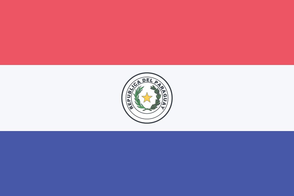 Flag of Paraguay clip  art. Free public domain CC0 image.