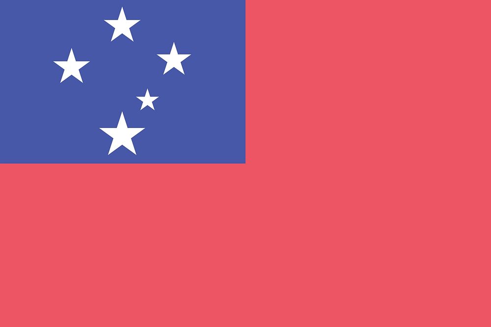 Flag of Samoa clip art vector. Free public domain CC0 image.