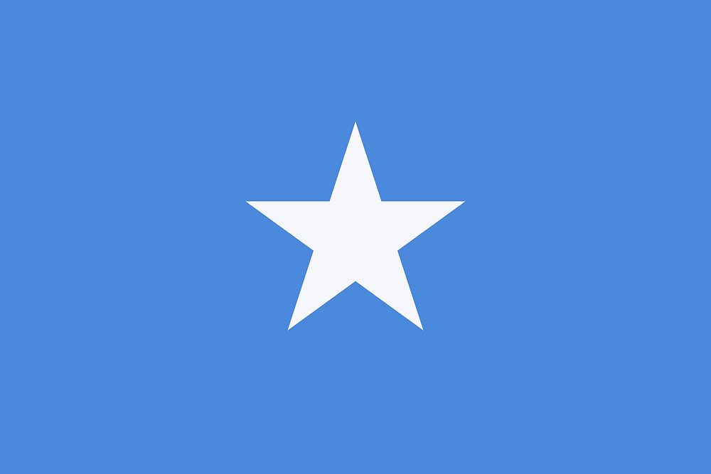 Flag of Somalia clip art vector. Free public domain CC0 image.