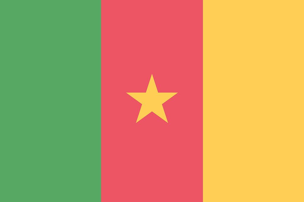 Flag of Cameroon clip  art. Free public domain CC0 image.