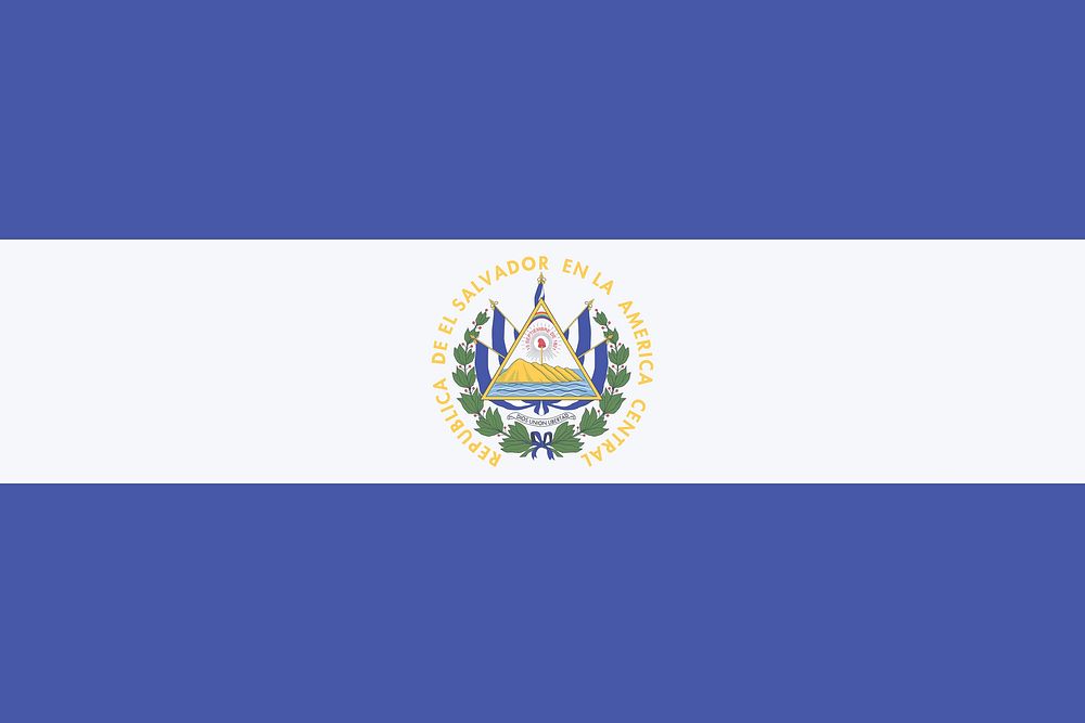 Flag of El Salvador clip  art. Free public domain CC0 image.