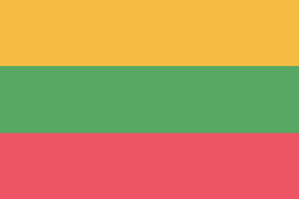  Lithuanian flag clip  art. Free public domain CC0 image.