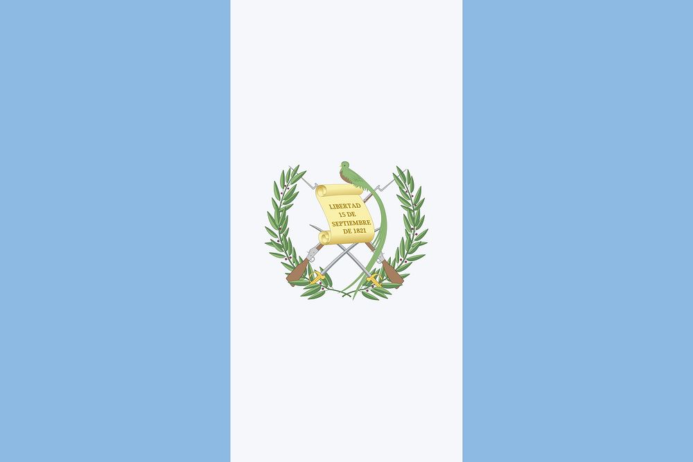 Guatemala flag illustration. Free public domain CC0 image.
