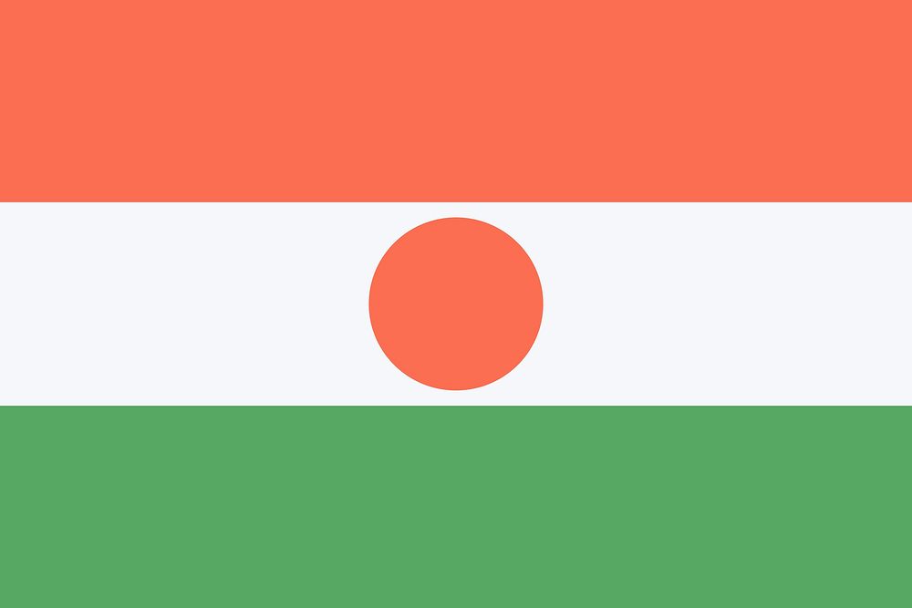 Flag of Niger illustration. Free public domain CC0 image.