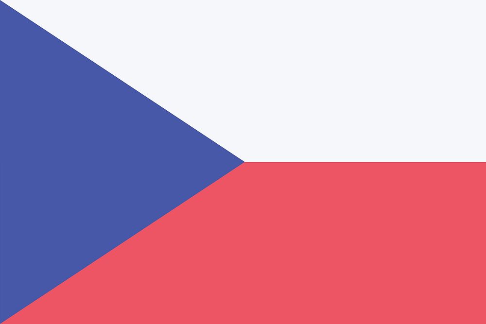 Flag of the Czech Republic illustration. Free public domain CC0 image.