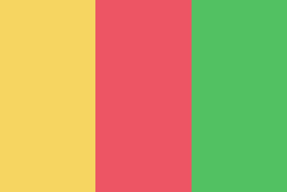 Flag of Mali illustration. Free public domain CC0 image.