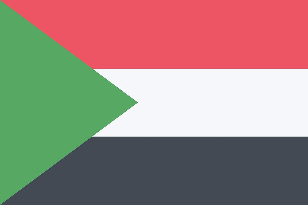 Flag of Sudan illustration. Free public domain CC0 image.