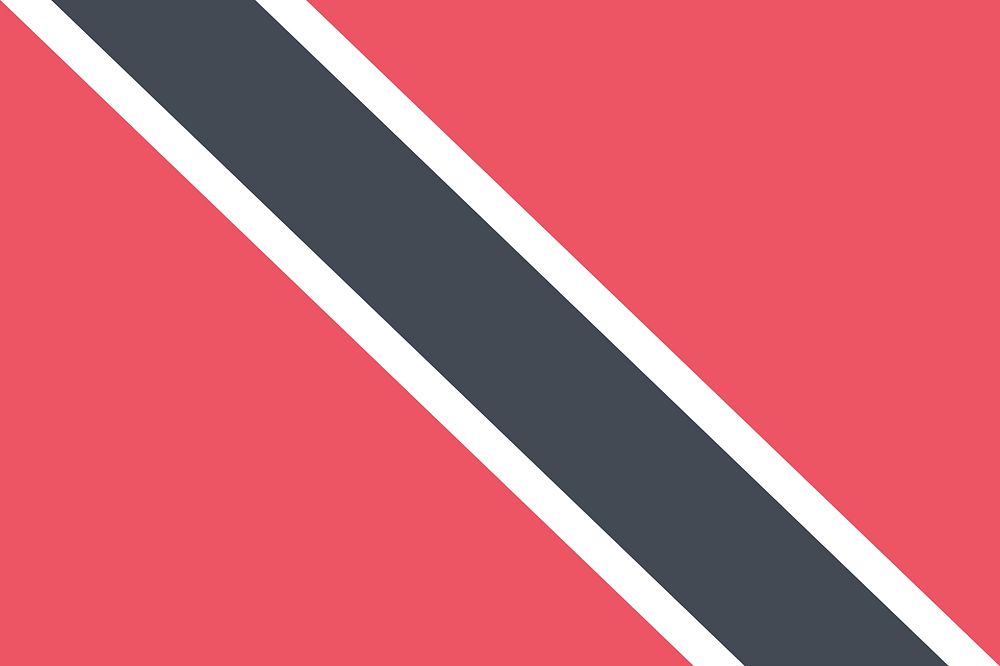 Flag of Trinidad and Tobago illustration vector. Free public domain CC0 image.