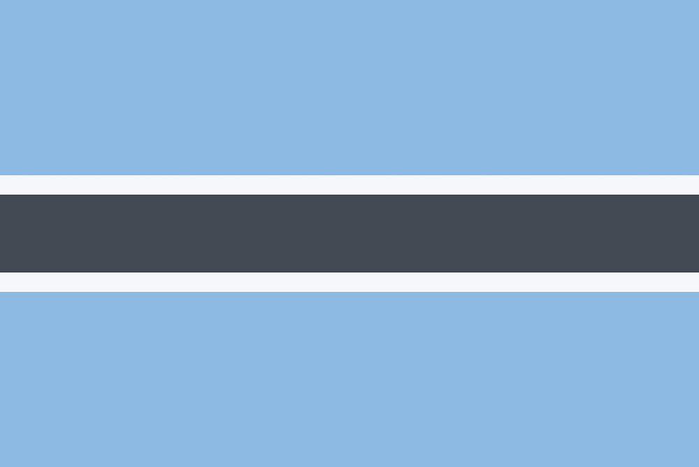 Botswana flag illustration. Free public domain CC0 image.