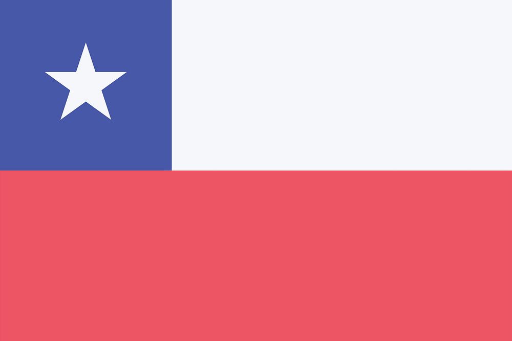Flag of Chile illustration vector. Free public domain CC0 image.