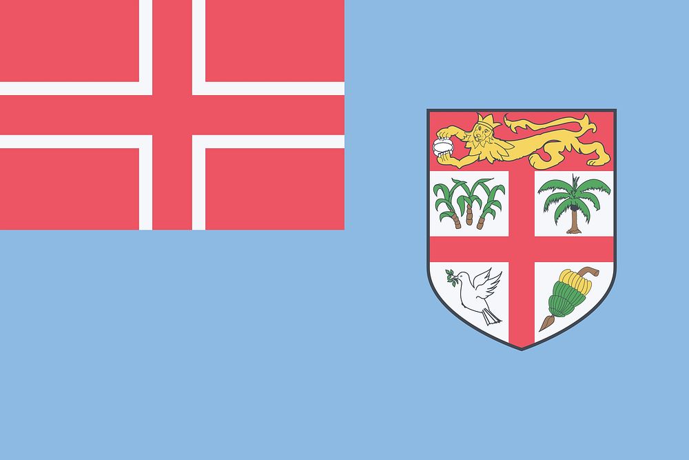 Flag of Fiji illustration vector. Free public domain CC0 image.