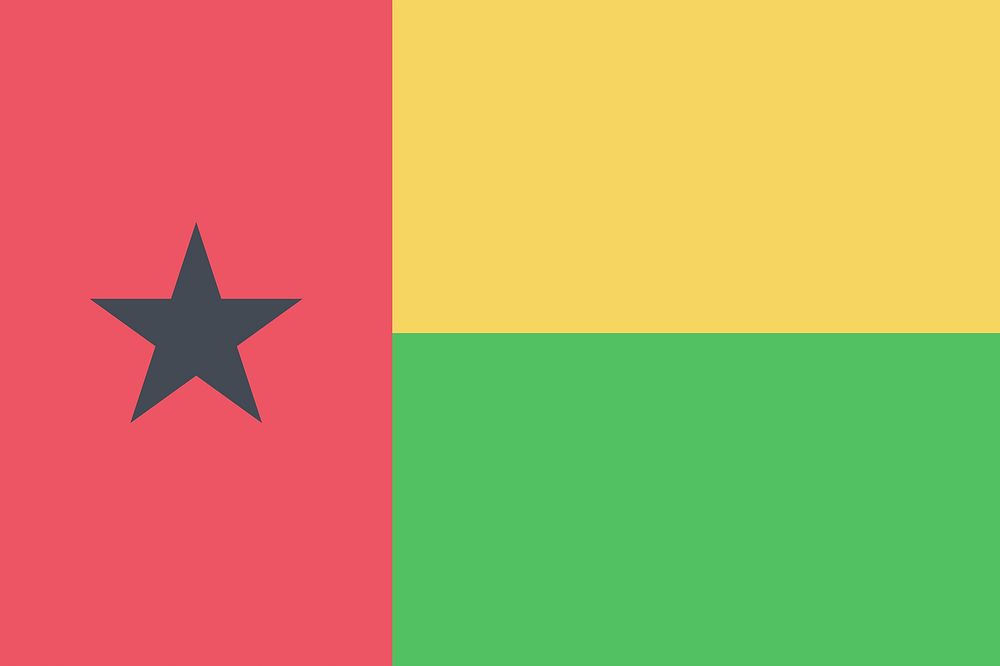 Flag of Guinea-Bissau illustration vector. Free public domain CC0 image.