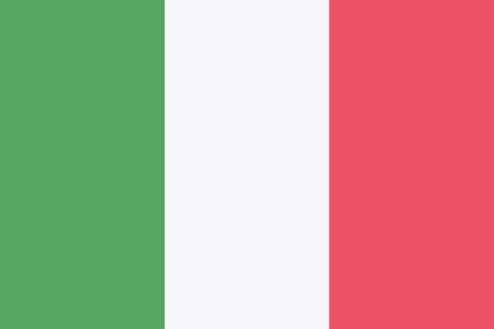 Flag of Italy illustration. Free public domain CC0 image.