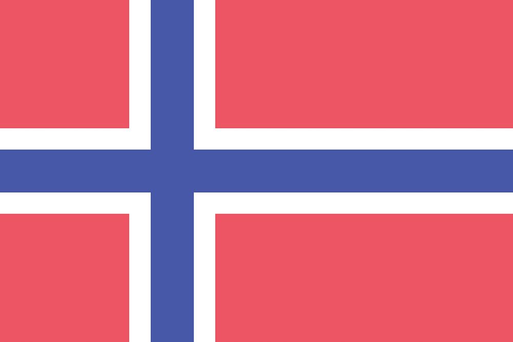 Flag of Norway illustration. Free public domain CC0 image.