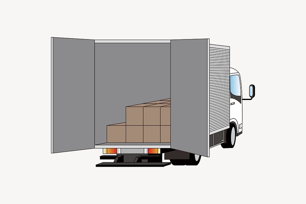 Truck clipart illustration vector. Free public domain CC0 image.