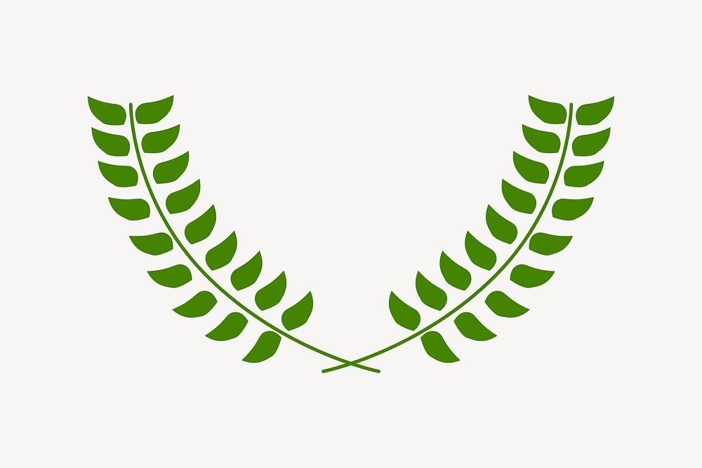 Laurel wreath illustration. Free public domain CC0 image.